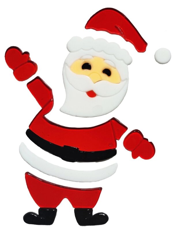 20cm Santa With Christmas Presents & Sleigh Gel Window Cling — image 2