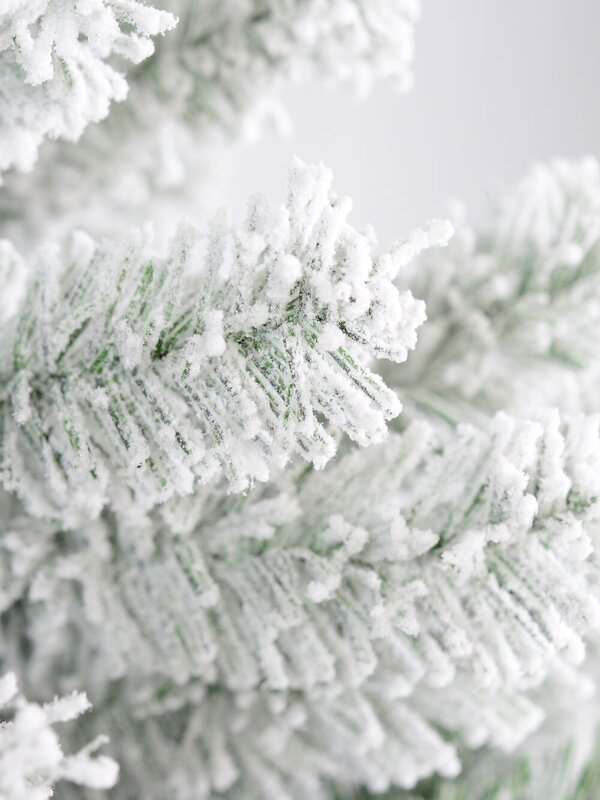 2.3m Dawn White Heavily Flocked Christmas Tree | 1144 Tips & Hinged Branches — image 5