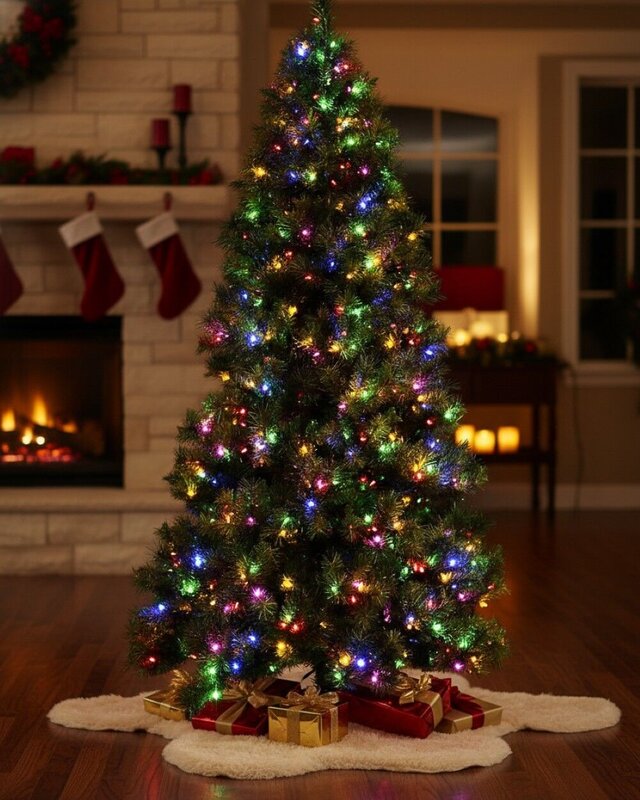 2.3m Glorious Pacific Green Dual LED Pre-Lit Tree | 1361 Tips & 550 Lights — image 4