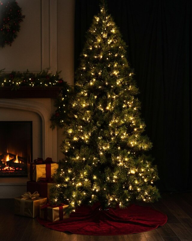 2.3m Glorious Pacific Green Dual LED Pre-Lit Tree | 1361 Tips & 550 Lights — image 2