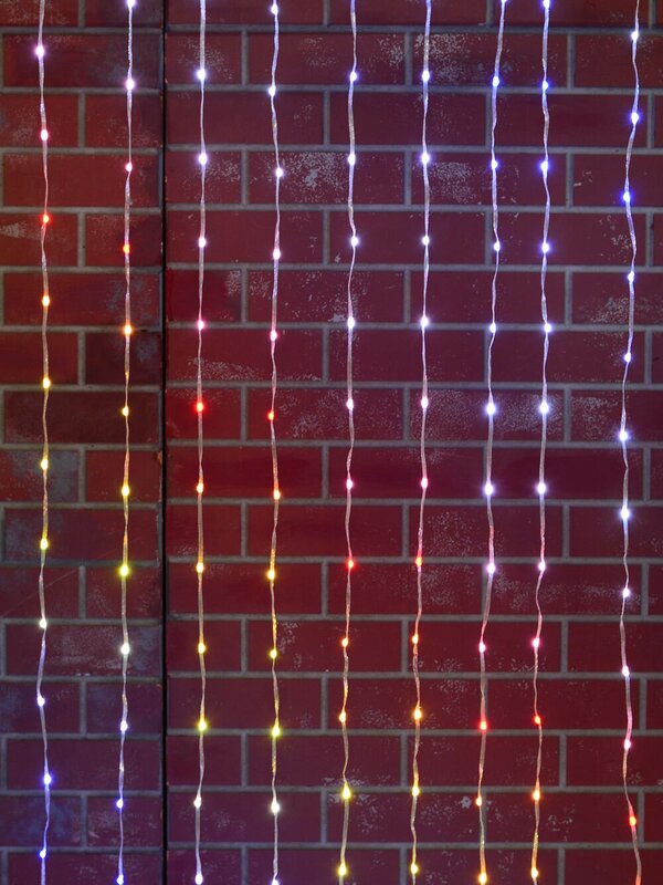 240 Smart Multi Colour LED Seed Bulb Waterfall Christmas Curtain Light - 1.8m — image 9
