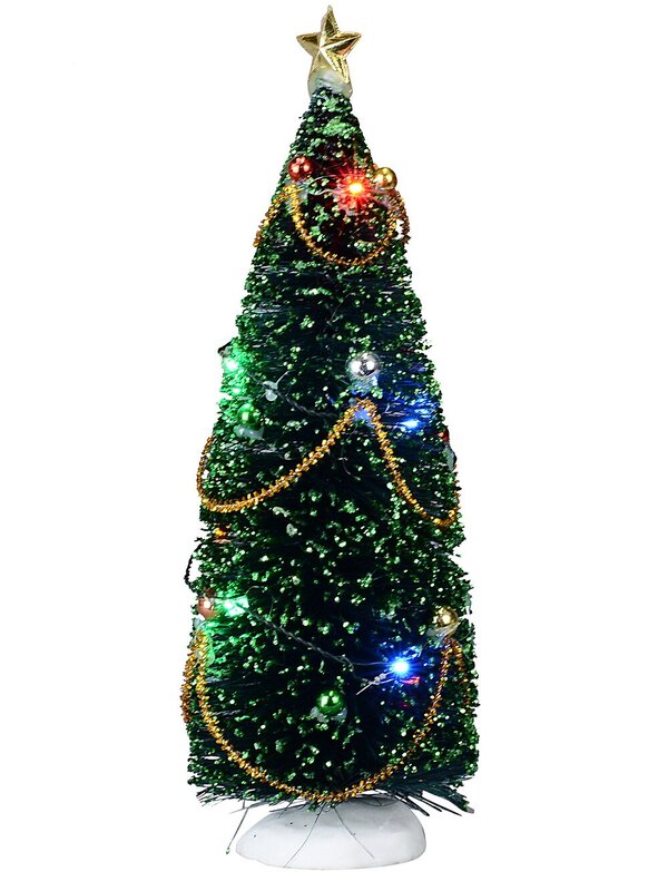 24cm Decorated LED Christmas Tree Village Figurine — image 4