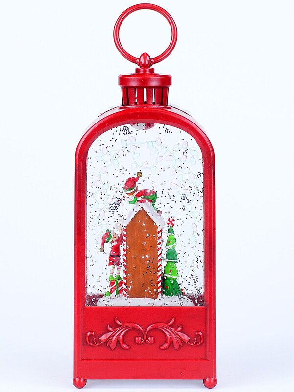 24cm Elves, Candy & Gingerbread LED Christmas Snow Globe Lantern — image 5