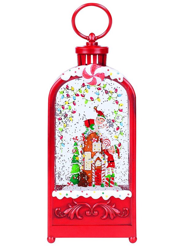 24cm Elves, Candy & Gingerbread LED Christmas Snow Globe Lantern — image 5