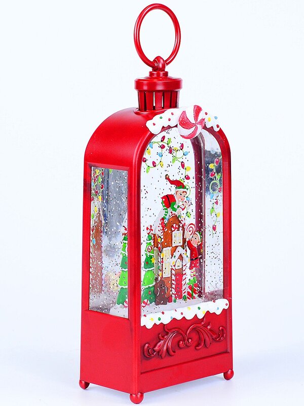 24cm Elves, Candy & Gingerbread LED Christmas Snow Globe Lantern — image 6