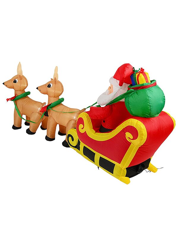 2.4m Large Santa, Sleigh & Reindeer | LED Outdoor Inflatable — image 5