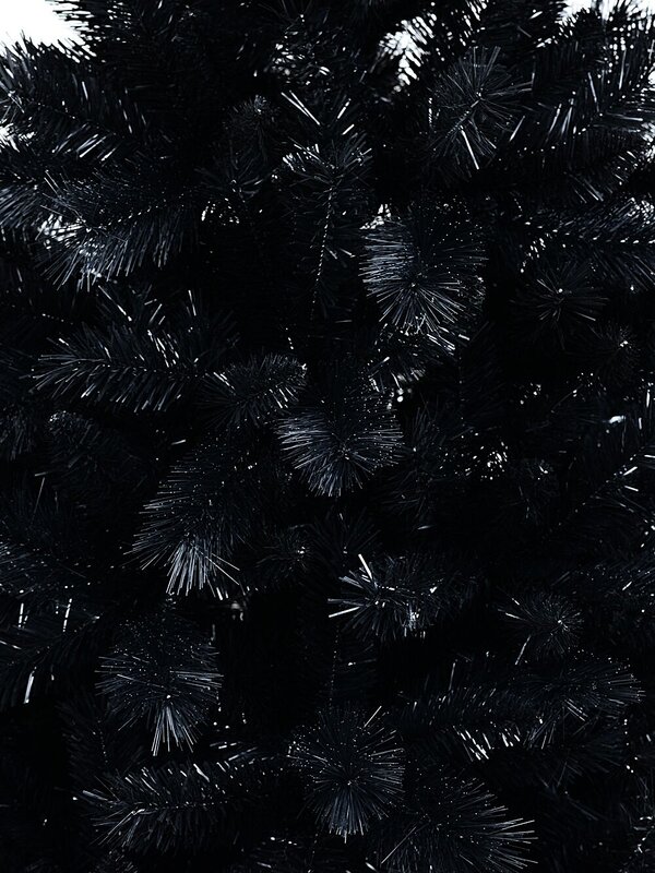 2m Black Balsam Artificial Christmas Tree | 885 Tips & Hinged Branches — image 2