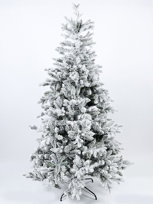 2m Fort Leura Moderately Flocked Christmas Tree With 1499 Spruce Tips — image 2
