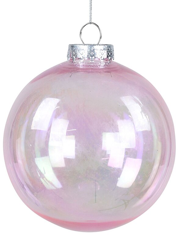 2x Lustrous Pink Tinted Grand Iridescent Soap Bubble Baubles | 15cm — image 6