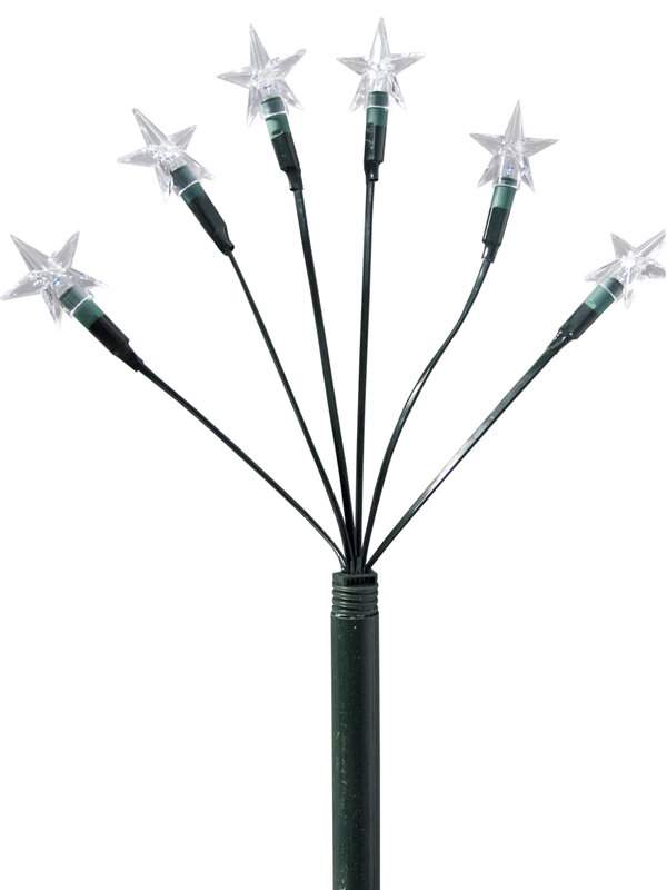 30 Blue & Cool White LED Stars On 5 Solar Stake Lights - 3m — image 2