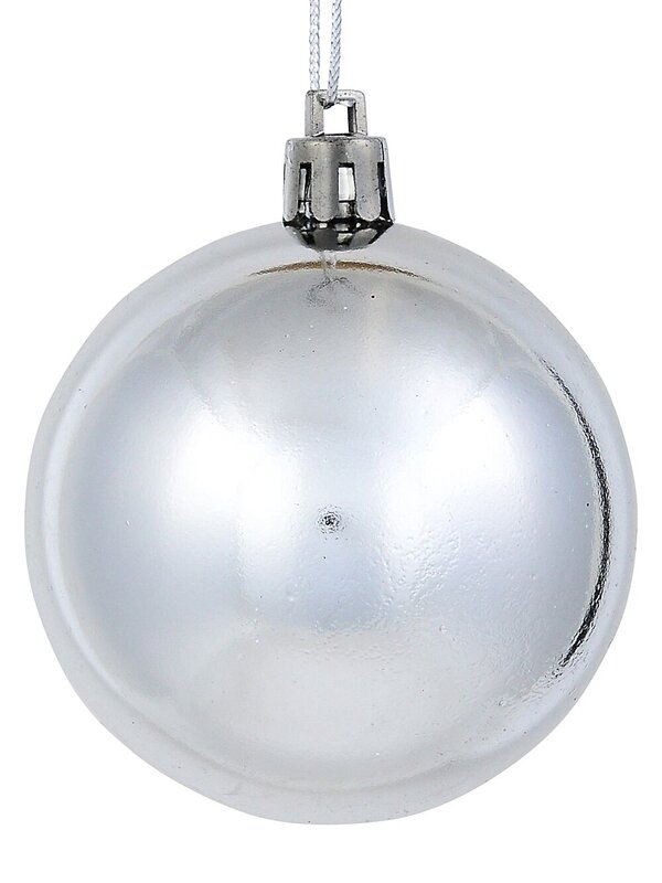 32x Lustrous Silver Essential & Grand Mixed Finish Baubles | 60mm & 15cm — image 9
