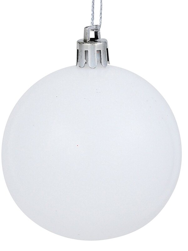 35x Lustrous Silver & Matte White Mixed Essential Baubles | 60mm — image 6