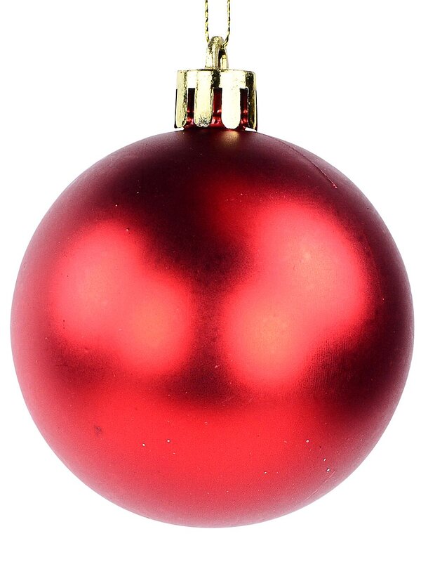 35x Red Shiny Matte Glitter & Pearl Essential Baubles | 60mm — image 4