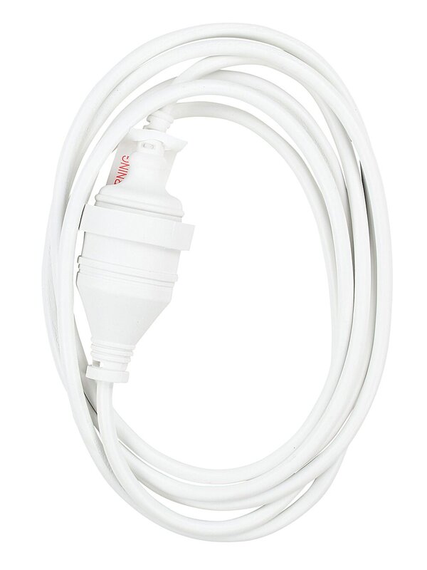 3m White Sansai Indoor Extension Cord | Power Lead For Festive Displays — image 3