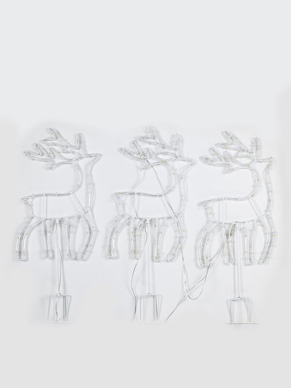 3x 39cm Warm White Reindeer Herd 2.1m Garden Path Light Set — image 4
