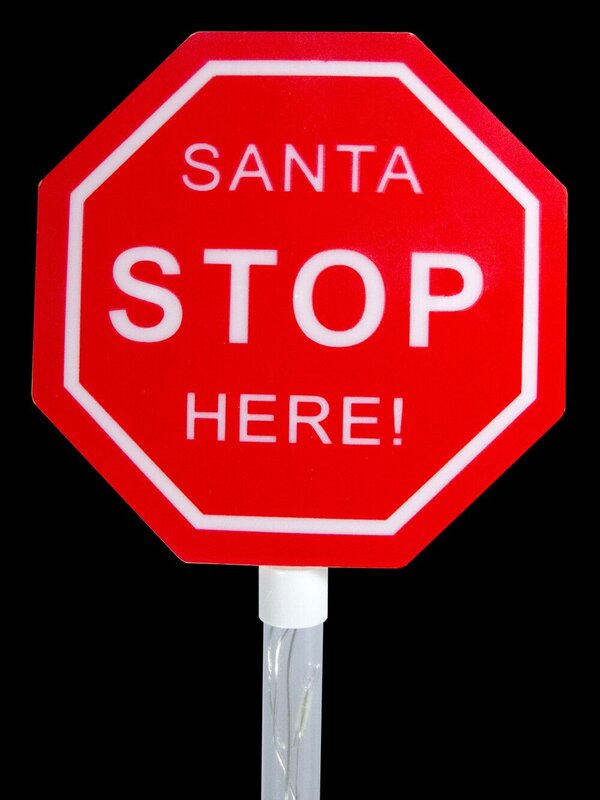 4 LED Santa Stop Here Pathway Stakes - 4m — image 3