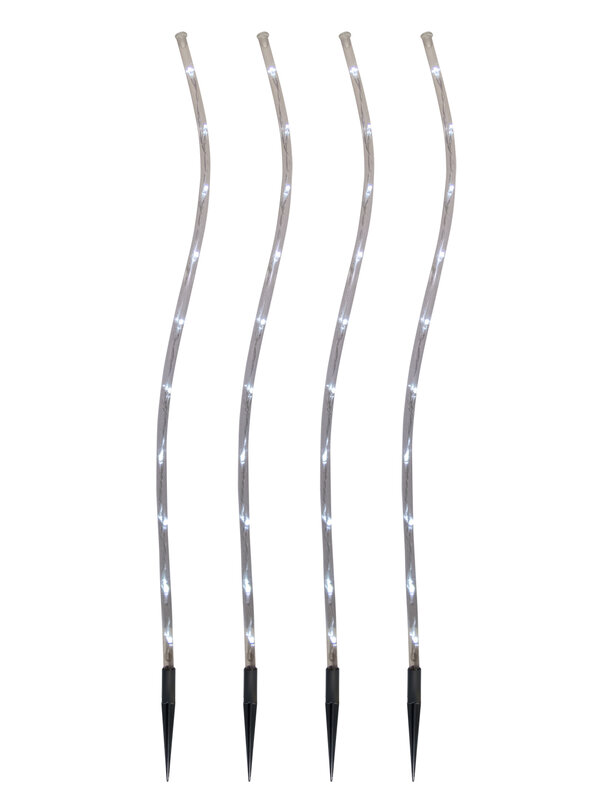 4 x Cool White Lighting Connect LED Wave Tube Stake Light - 70cm — image 2