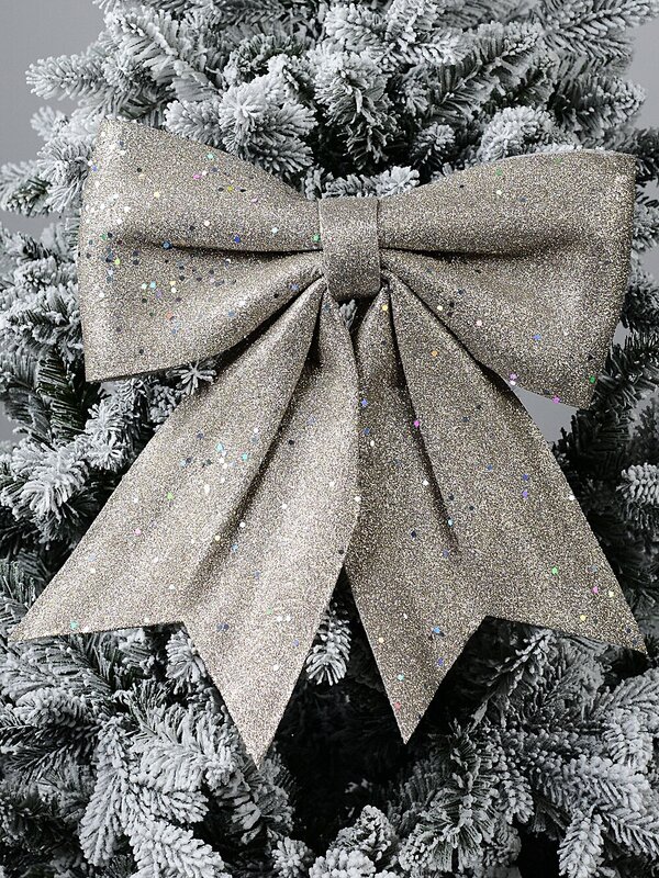 Champagne Glitter & Sequin Adorned Timeless Monumental Bow | 40cm — image 2