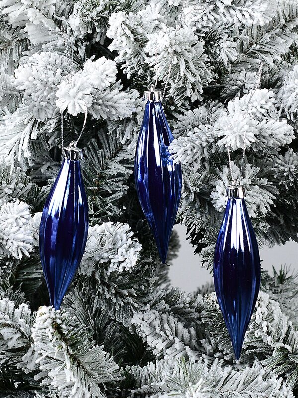 4x Royal Blue Lustrous Signature Shiny Finial Drops | 14cm — image 2