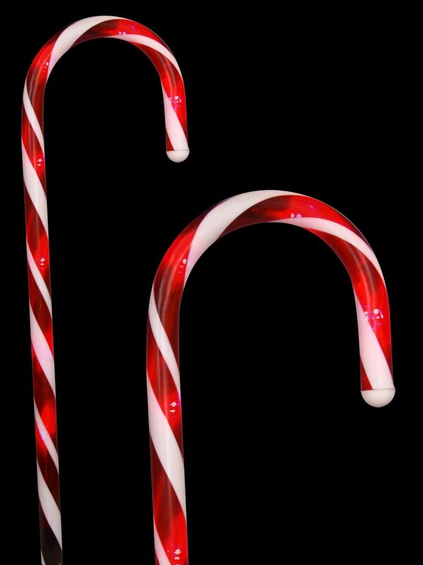 5 Red LED Candy Cane Solar Stake Light - 54cm — image 4