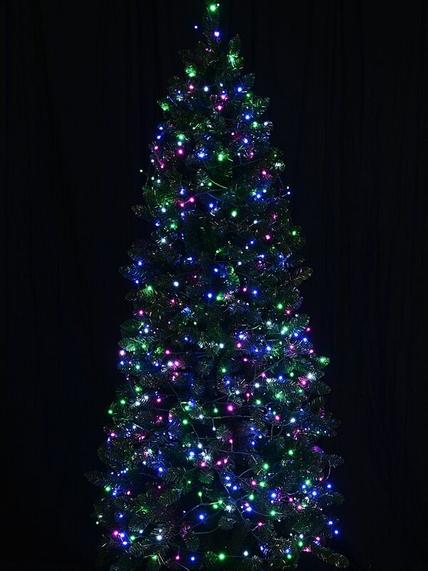 500 Multi Pastel Colours LED Concave Bulb Christmas Fairy String Lights - 25m — image 4