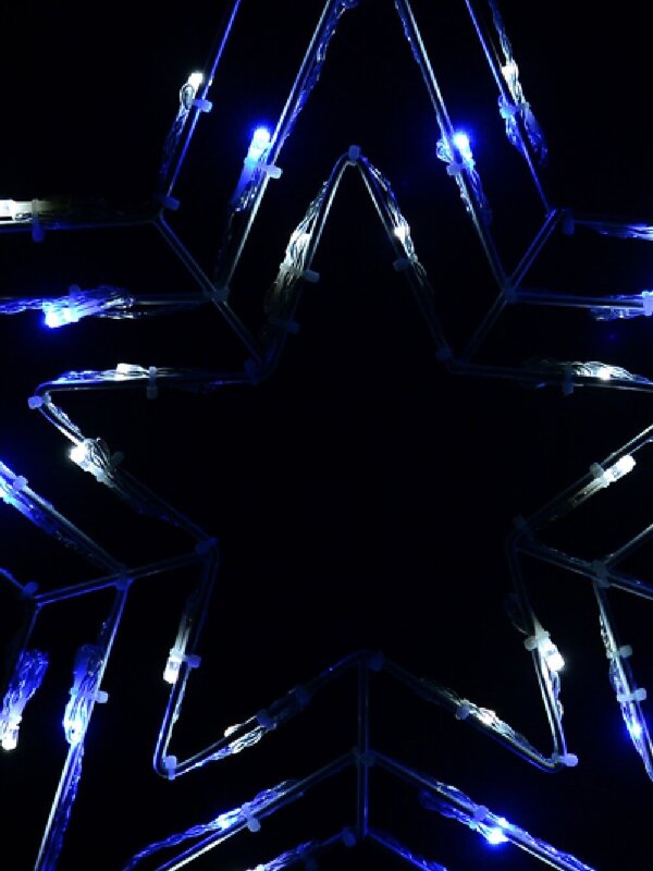 50cm Concentric Christmas Stars With Blue & Cool White LED String Light — image 3