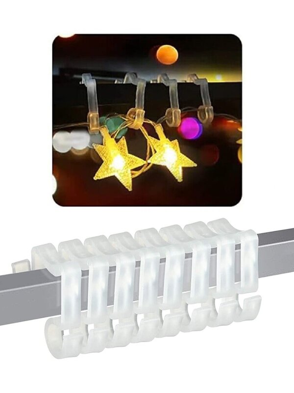 50x Reusable Outdoor Gutter Hooks Christmas Lights Accessory — image 4