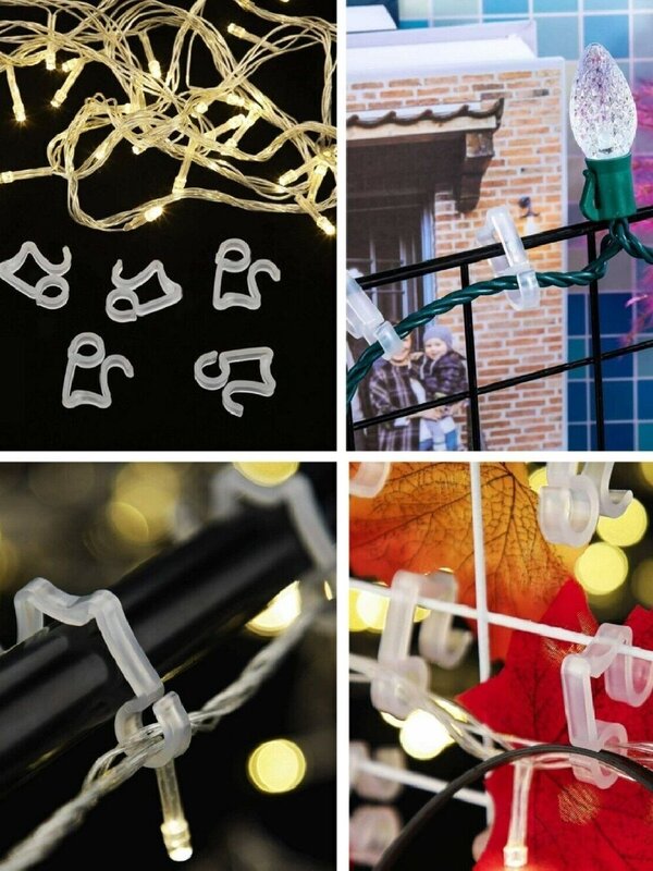 50x Reusable Outdoor Gutter Hooks Christmas Lights Accessory — image 2