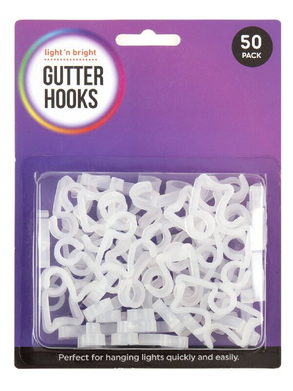 50x UV Stabilised Outdoor Gutter Hooks | Multi-Fit Icicle & Fairy Light Clips — image 6