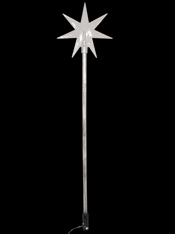 6 Blue LED Solar North Stars On Stakes - 66cm — image 3