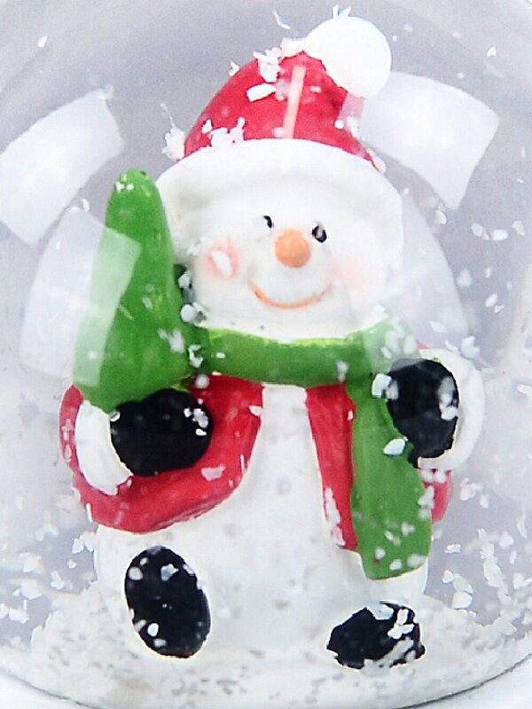 65mm Snowman With Tree Christmas Mini Waterball Snow Globe Ornament — image 4