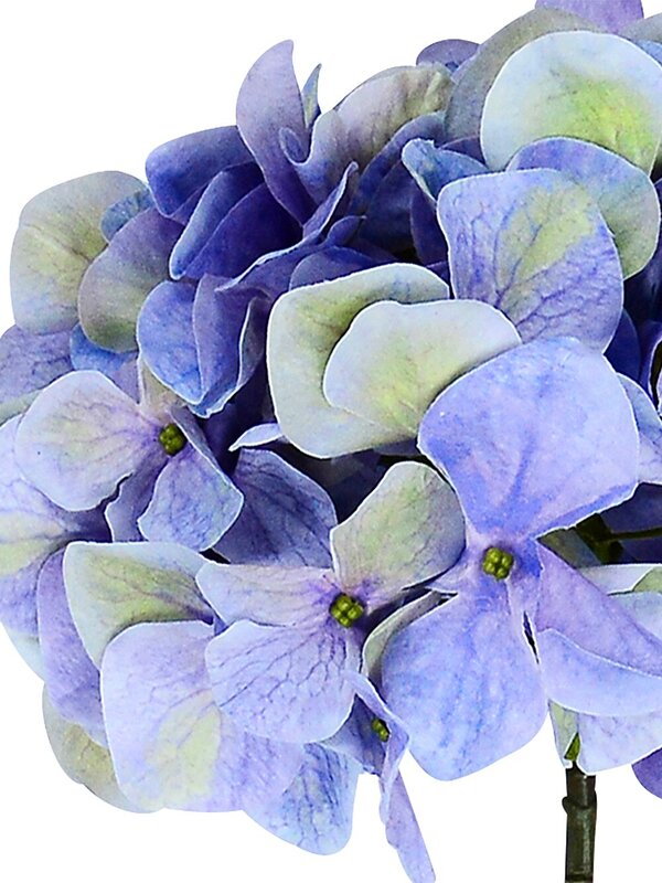 Blue With Green Hydrangea Floret Cluster Long Christmas Stem | 68cm — image 4