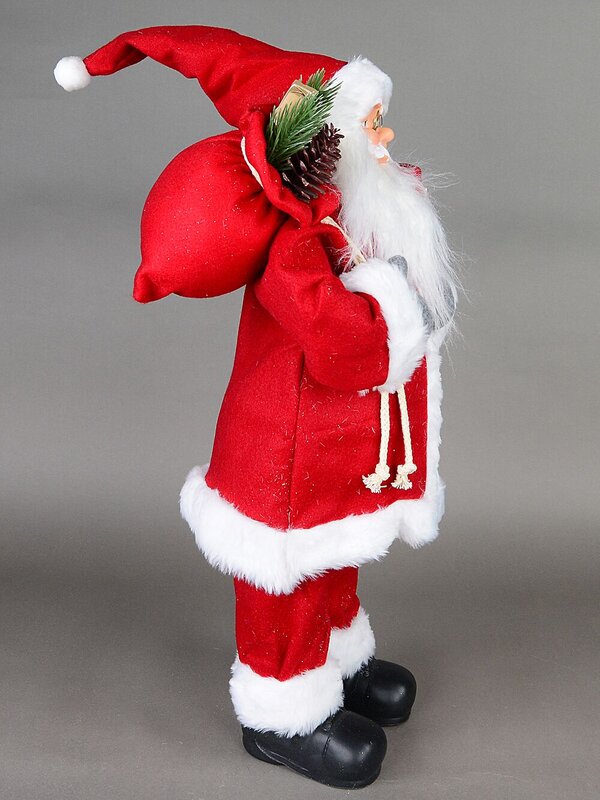 72cm Traditional Santa Claus With Present & Gift Sack Decorative Ornament — image 3
