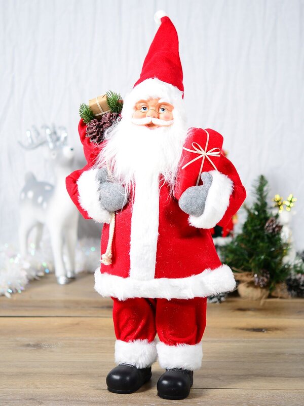 72cm Traditional Santa Claus With Present & Gift Sack Decorative Ornament — image 8