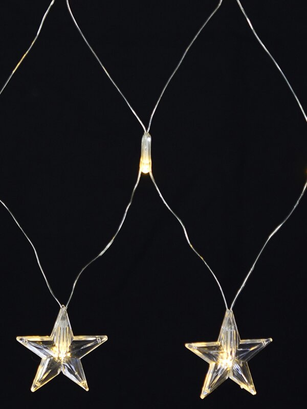 80 Warm White LED Star Icicle Net Light - up to 1.6m — image 2