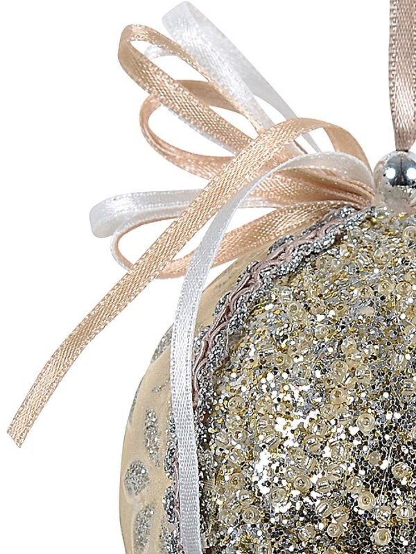 80mm Panel Pattern Decorated Bauble Christmas Tree Hanging Decoration — image 3