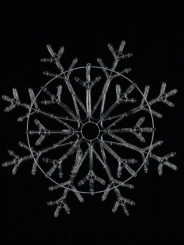 84cm Dynamic Layered Snowflake Outdoor Blue & Cool White LED Light Display — image 3