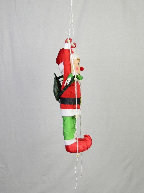 87cm Padded Nylon Christmas Elf Climbing Ladder Outdoor Decoration — image 4