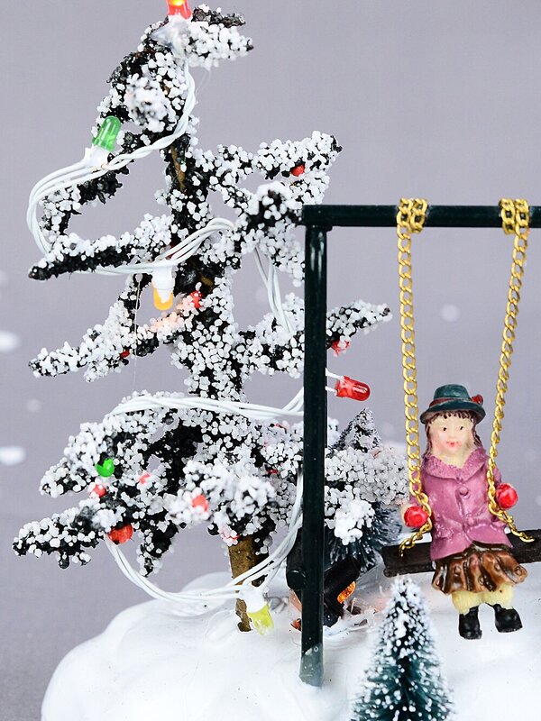 Animated Kids On Playground Swing With Multi Colour LED Lights | 14cm — image 7