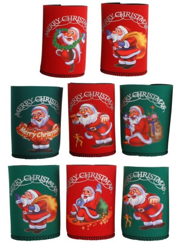 Assorted Santa Themed Christmas Stubby Holders