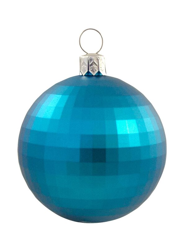 Assorted Silver & Turquoise Mirror Ball Decorations - 12 x 60mm — image 4