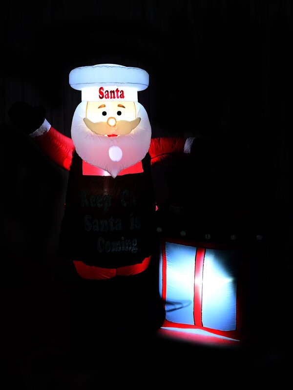 BBQ Keep Calm Santa Is Coming Illuminated Christmas Inflatable Display - 1.7m — image 5