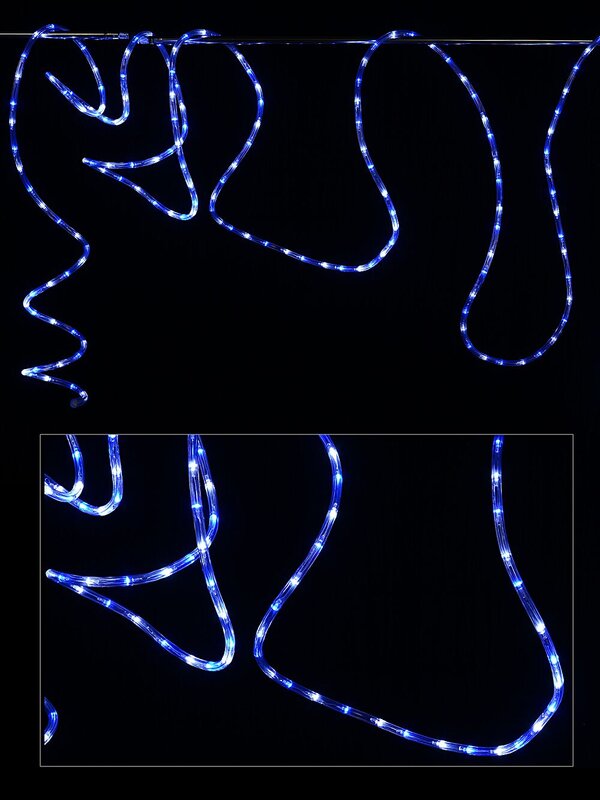 Blue & Cool White LED Outdoor Christmas Rope Light - 10m — image 3