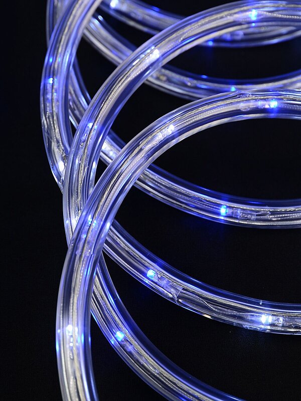 Blue & Cool White LED Outdoor Christmas Rope Light - 30m — image 4