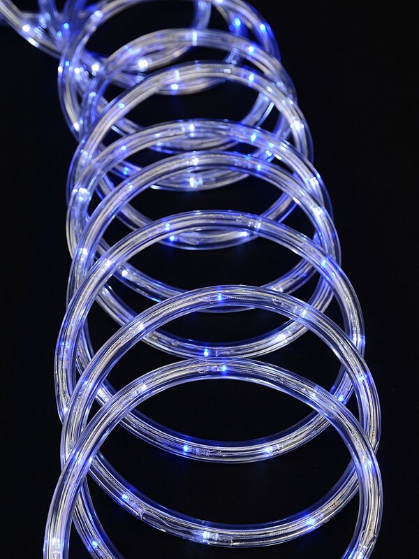 Blue & Cool White LED Outdoor Christmas Rope Light - 30m — image 2
