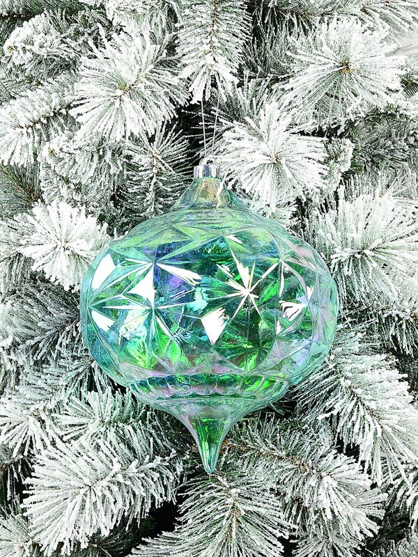 Blue Iridescent Geometric Onion Bauble Large Display Ornament | 20cm — image 2