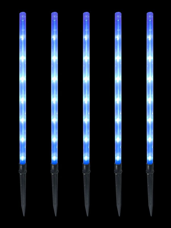 Blue LED Tube Pathway Stake Lighting - 5 x 2m — image 2