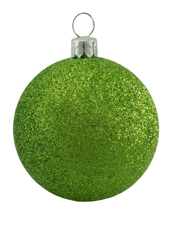 Bright & Glittered Coloured Christmas Tree Bauble Decorations - 9 x 60mm — image 3