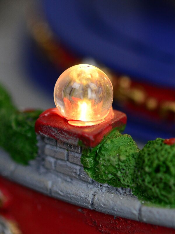 Carnival Themed Parachute Ride Scene With Led Lights - 25cm 