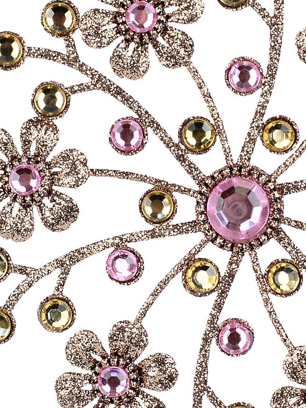 Champagne Glittered Jewelled Floral Bouquet Essential Ornament | 15cm — image 3